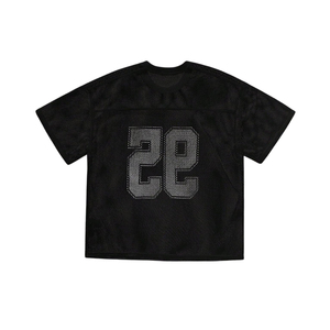 Maillot de football américain rétro personnalisé, coupe courte, style streetwear, coupe ample, en mesh, vente en gros, avec option OEM - Product Image 2