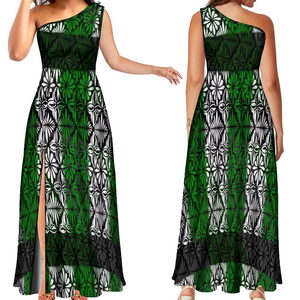 Vestido Largo sin Mangas con Hombros Descubiertos para Mujer, Estilo Samoano Personalizado, Tallas Grandes, Ropa Polinesia - Product Image 3