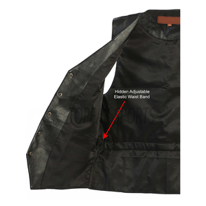 Chaleco de Cuero Genuino para Hombre, Cuello en V Clásico, Cierre de Botones, Chaleco Formal sin Mangas, Chaleco Casual para Traje, Proveedor OEM Personalizado - Product Image 4