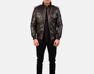 Vente en gros LUXE ATTIRE INDUSTRY – Blouson d'hiver en cuir écologique pour homme – Vêtement d'extérieur haut de gamme, doux, durable et abordable en gros - Product Image 1