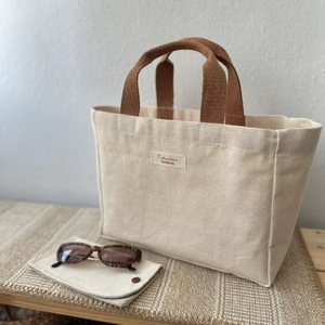 Sac fourre-tout en toile de coton imprimé tendance avec lettres, réutilisable pour le shopping, idéal pour la promotion marketing, avec poignée non tissée - Product Image 1