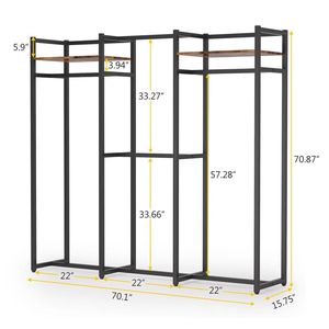 Armadio Portatile ad Alta Capacità con Ampio Spazio di Stoccaggio, Appendiabiti Indipendente, Facile da Trasportare - Product Image 6