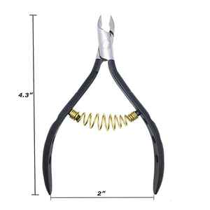 Professional High Quality Stainless Steel Black & Gold Cuticle Nipper Best Nail Nipper for Manicure Pedicure Ingrown Removal - Product Image 2