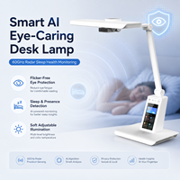 Lampe de bureau intelligente pour la santé des personnes âgées à domicile, radar 60 GHz, prévention des chutes, alarme SOS, lampe de lecture LED pour personnes âgées