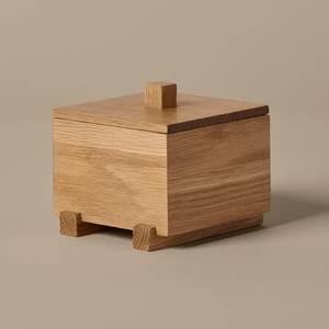 Caja de Presentación de Madera Natural para Regalos y Accesorios, Caja de Joyería de Madera Hecha a Mano con Forro de Terciopelo Azul y Cierre de Latón - Product Image 2