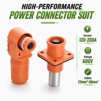 Connecteur de stockage d'énergie solaire pour câble photovoltaïque, connecteur de batterie haute tension en nylon à 1 broche avec fiche de barre omnibus en cuivre