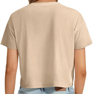 Nouvelle Arrivée 2026 – Crop Top Femme Personnalisable avec Étiquette Privée, Coupe Slim, Col Rond, Manches Courtes, T-shirt Court Boxy Mignon pour Femme - Product Image 4