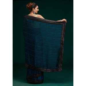 Sari étnico de tendencia con bordado de secuencia Trabajo Otros Accesorios - Product Image 1