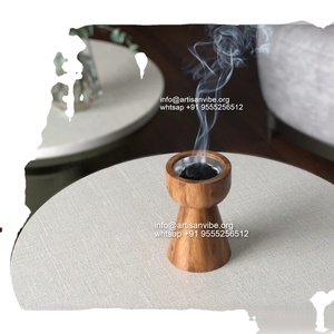 Quemador de Incienso Acrílico Árabe de Lujo ArtisanVibe - Quemador de Incienso Kefaf de Sándalo Indio Ecológico de Origen Islámico - Product Image 5