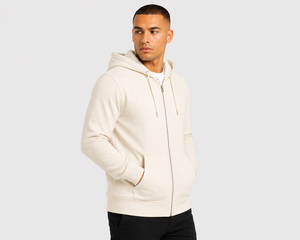 Sweat à capuche zippé confortable pour homme, doté d'un fermeture éclair pratique sur le devant et d'un tissu respirant pour un style actif, décontracté et relaxé. - Product Image 4