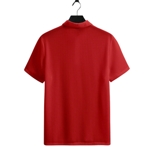 Polo de Punto Texturizado para Hombre, Manga Corta, Transpirable, Informal, para Golf, Ligero, Suave, Elástico, Corte Regular, Top de Verano a la Moda - Product Image 2
