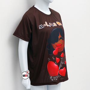 T-shirt personnalisé de qualité supérieure pour femmes, imprimé graphique par sublimation, col rond décontracté, manches courtes, 100% coton, écologique, respirant - Product Image 3