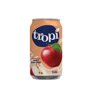 Boisson Tropi Juice 330ml en canette aluminium courte, 100% purée de fruits, faible en gras, stérilisée, saveurs de goyave, mangue, pastèque, 5 variétés - Product Image 1