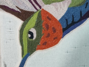 Tapis de salon de grande taille en laine de Nouvelle-Zélande, design moderne, imprimé floral et animalier, design personnalisé, tufté à la main, antidérapant, moquette - Product Image 6