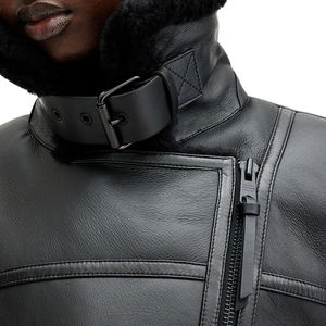 Veste d'hiver en cuir pour femme, texture douce, idéale pour les tenues quotidiennes et le confort - Product Image 4