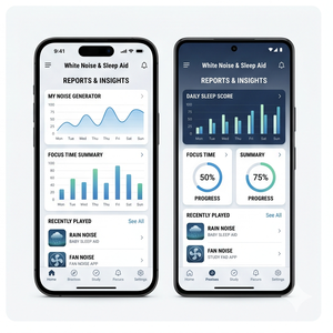Aplicación de Ruido Blanco RoyalCraft, Sonidos para Dormir, Audio Relajante, Ruido para Concentración, Ayuda para el Sueño del Bebé, Disponible en Stock para Empresas - Product Image 4