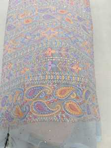 Georgette Multi Colour Sifli Work Fabric 65 GSM 44 Inch Width Sifli Print Embroidery Material for Designer Suits and Ethnic Wear - Product Image 4