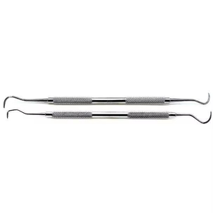 Détartreur dentaire manuel en acier inoxydable avec poignée ergonomique moletée, longueur totale 5-18 cm, largeur 6,5-10,0 mm, couleur argent - Product Image 4