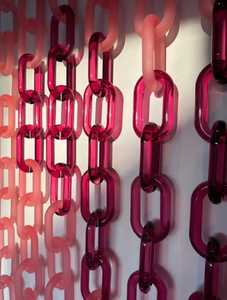 Decoración de Pared Grande Estilo Art Deco, Eslabones de Cadena en Dorado y Plateado, Acrílico, Color Personalizado, Hecho a Mano, Multifuncional, para Bodas y Pascua - Product Image 4