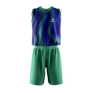 Ensemble d'uniformes de volley-ball en polyester de qualité supérieure, maillot et short respirants, coupe confortable pour l'entraînement, les matchs et les compétitions - Product Image 1