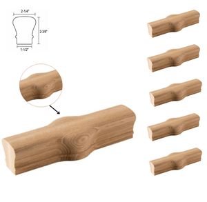 Solid Wood Handrail End Cap 6010 Traditional Design <b>Wall</b>-<b>Mounted</b> Stair <b>Railings</b> Paintable Finish - Product Image 1