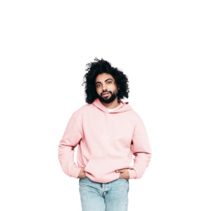 Sweat à capuche surdimensionné en coton 100% de haute qualité, couleur unie, épais, avec logo personnalisé, taille plus, pour homme - Product Image 2