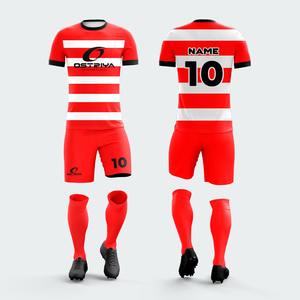 Uniforme de fútbol personalizado para hombre, camiseta de manga corta, traje de fútbol sublimado, uniforme transpirable para equipo de fútbol masculino - Product Image 1