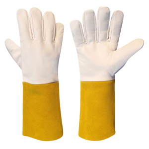 Guantes de Soldadura TIG/MIG con Costuras Reforzadas y Forro Suave, Guantes de Trabajo de Cuero Vacuno Resistentes en Oferta - Product Image 3