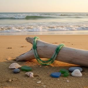 Collar Étnico de Perlas de Crisoprasa para Mujer, Ideal para Regalo de Boda o Fiesta - Product Image 1