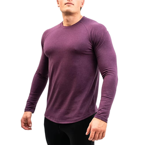 OEM ODM Men O-Neck 100%Cotton men <b>compression</b> <b>shirt</b> long sleeve <b>Shirt</b> <b>Custom</b> Made Blank <b>Design</b> Front Logo Casual for Summer Wear - Product Image 4