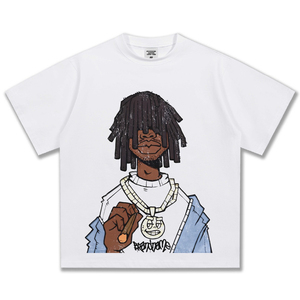 Camiseta Glory personalizada extragrande con estampado DTG, de hombros caídos, 100% algodón, para unisex. - Product Image 1