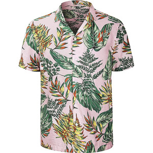 <b>Mens</b> Button Down Floral <b>Shirt</b> Soft Cotton <b>Flower</b> Print Resort Casual <b>Shirt</b> OEM ODM Manufacturer Direct - Product Image 1