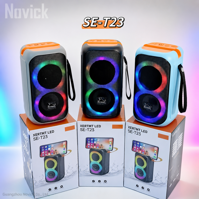 SE-T23 Solar Charging Portable Speaker Heavy Bass Wireless Audio Player TF Card USB Music Playback Ready Stock Sample Available