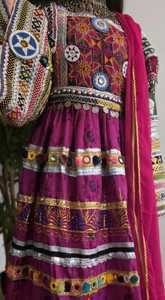 High Quality Eco-Friendly Lace Button Afghan Vintage <b>Modest</b> High Waist Short Sleeve Maxi Dresses Women OEM/ODM - Product Image 2