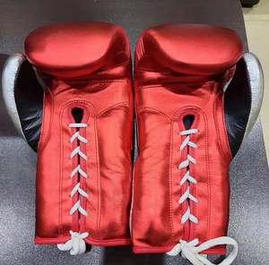 Gants de boxe pour adultes 2026 avec logo personnalisé, en cuir exquis, antidérapants, avec sangle de poignet réglable, fermeture à boucle imperméable, pour l'entraînement - Product Image 5
