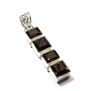 Colgante de plata de ley 925 con piedras preciosas naturales multicolor de 50 mm de largo, estilo wanderlust, para sanación espiritual, venta al por mayor, yoga, sanación espiritual. - Product Image 4