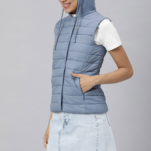 Chaleco Acolchado para Mujer, Casual, Sin Mangas, Aislante, Transpirable, Ecológico, con Botones, Diseño Sólido, Cuello Alto, Ajuste Cómodo - Product Image 4