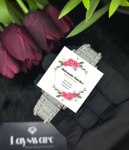 นาฬิกาข้อมือฮิปฮอปหรูหราประดับเพชร VVS มอยส์ซาไนต์  ตัวเรือนสแตนเลสสตีล ระบบออโตเมติก ผ่านการทดสอบเพชร - Product Image 1