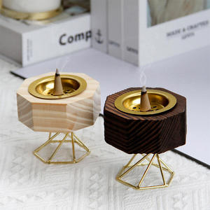 Creative Design Natural Wooden Incense Burner Bakhoor Burner Wood Arabic Censer Incense Holder Natural religious home <b>decor</b> - Product Image 3