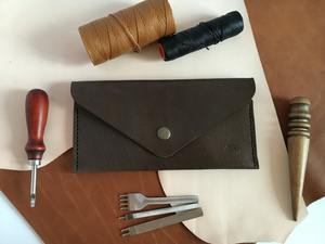 High End Classic Luxury Genuine Leather Cash Envelope System Multi-function Heavy Duty Custom Engraved Logo Premium Money Pouch - Product Image 1