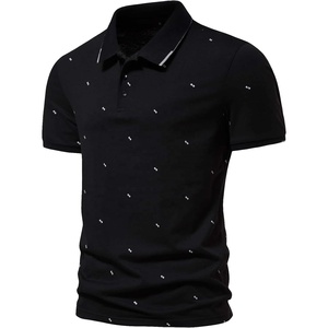 Polo à carreaux pour homme, anti-plis, décontracté, pour le travail, l'été, le golf, le tennis, à manches courtes, en polyester tricoté - Product Image 1