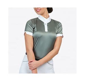 Ropa ecuestre al aire libre para mujer, camisa de espectáculo de equitación en estilo único, camisa de espectáculo con logotipo de impresión personalizado - Product Image 1