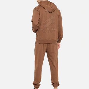 Custom Logo Printed Plus Size <b>Mens</b> Tracksuit Set 100% Cotton Sportswear with <b>Long</b> <b>Sleeve</b> <b>Top</b> Pants for Gym Casual Use Wholesale - Product Image 4