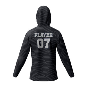 Camiseta de Baloncesto Personalizada con Sublimación, Mangas Largas, con Capucha, Transpirable, Absorbe la Humedad, Tallas Grandes - Product Image 3