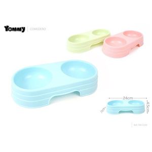 Yommy Double Round Bowl 26.5cm Pet <b>Feeder</b> For <b>Cats</b> And Dogs - Product Image 2