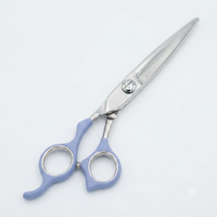 Ciseaux de barbier pour droitiers de 6 pouces, manche antidérapant noir, acier inoxydable tranchant, ciseaux de coupe de cheveux, ciseaux de coiffure de salon