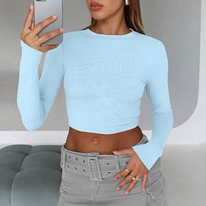 Hauts de compression pour femmes en coton/polyester, séchage rapide, respirants, en vente en ligne - Product Image 3