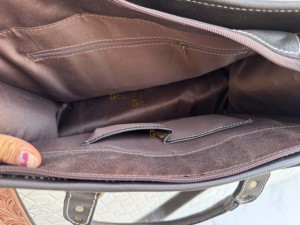 Stylish Sling Purse for Women Unique Design Hot Sale Hand Tooled Cowhide Fur <b>Genuine</b> Leather Tote Bag Multi Use - Product Image 6