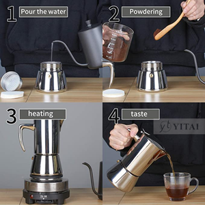 Cafetière <span class=keywords><strong>italienne</strong></span> en acier inoxydable pour le camping <span class=keywords><strong>ou</strong></span> la maison Moka Pot Cafetière <span class=keywords><strong>italienne</strong></span> <span class=keywords><strong>Percolateur</strong></span> à café classique - Product Image 4