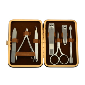 Factory Choice Precision Nail Treatment <b>Manicure</b> <b>Kit</b> with Cuticle Trimmer Glass File Grooming Accessories Aluminum Carry Case - Product Image 3
